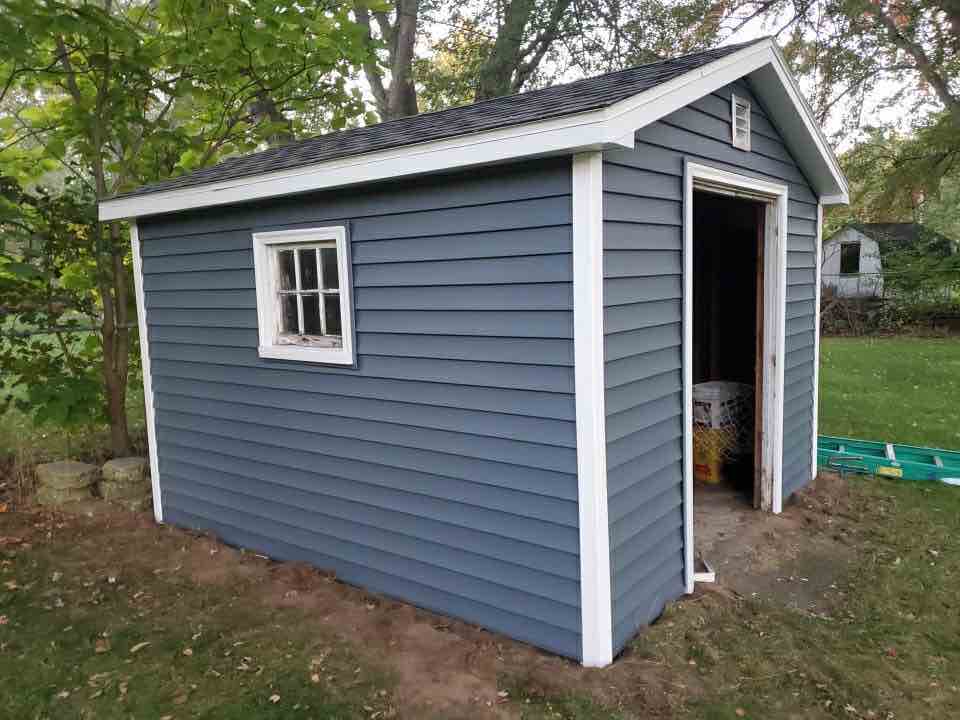 shed siding and roof replacement